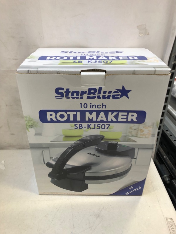 Photo 5 of 10inch Roti Maker by StarBlue with FREE Roti Warmer - The automatic Stainless Steel Non-Stick Electric machine to make Indian style Chapati, Tortilla, Roti AC 110V 50/60Hz 1500W