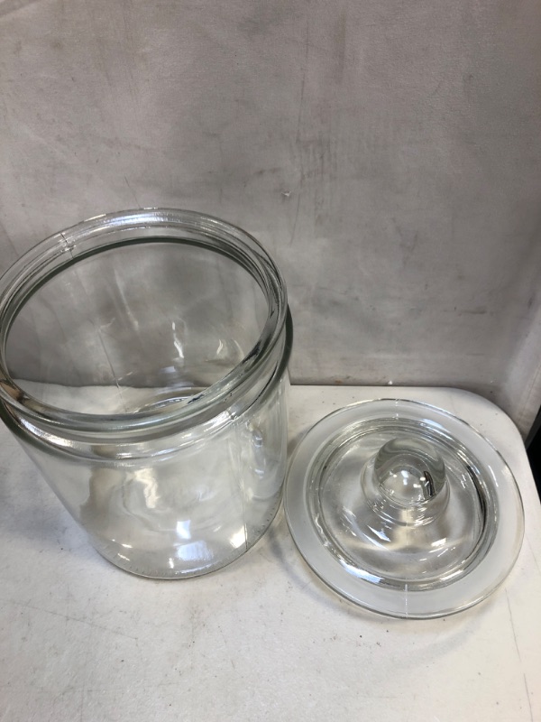 Photo 2 of  Glass Jar with Lid (2 Liter) | Airtight Glass Storage Cookie Jar for Flour, Pasta, Candy, Dog Treats, Snacks & More | Glass Organization Canisters for Kitchen & Pantry | 68 Ounces 68Oz