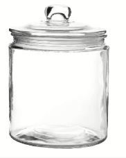 Photo 1 of  Glass Jar with Lid (2 Liter) | Airtight Glass Storage Cookie Jar for Flour, Pasta, Candy, Dog Treats, Snacks & More | Glass Organization Canisters for Kitchen & Pantry | 68 Ounces 68Oz