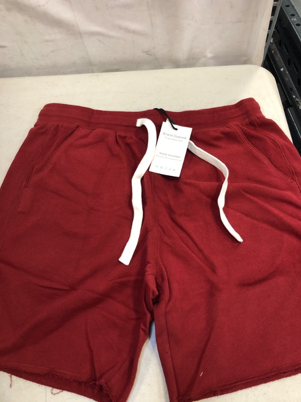 Photo 2 of Dubinik Mens Athletic Gym Shorts Elastic Waist Casual Pajama Pocket Jogger Workout Short Pants
SIZE M 
