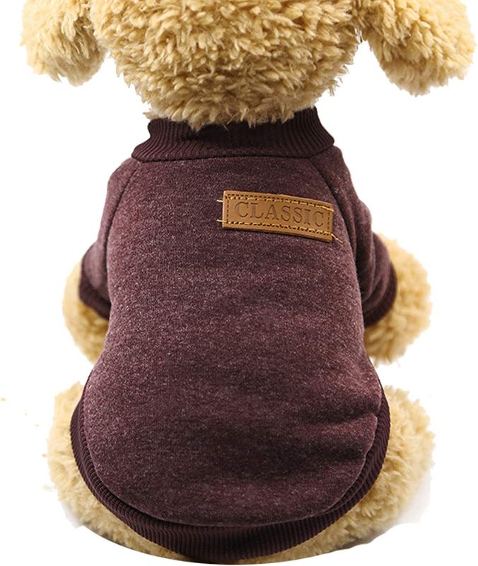 Photo 1 of YAODHAOD Dog Sweater Winter Pet Dog Clothes Knitwear Soft Thickening Warm Pup Dogs Sweatshirt Coat for Small Dog Puppy Kitten Cat
Size: L for Small Dogs