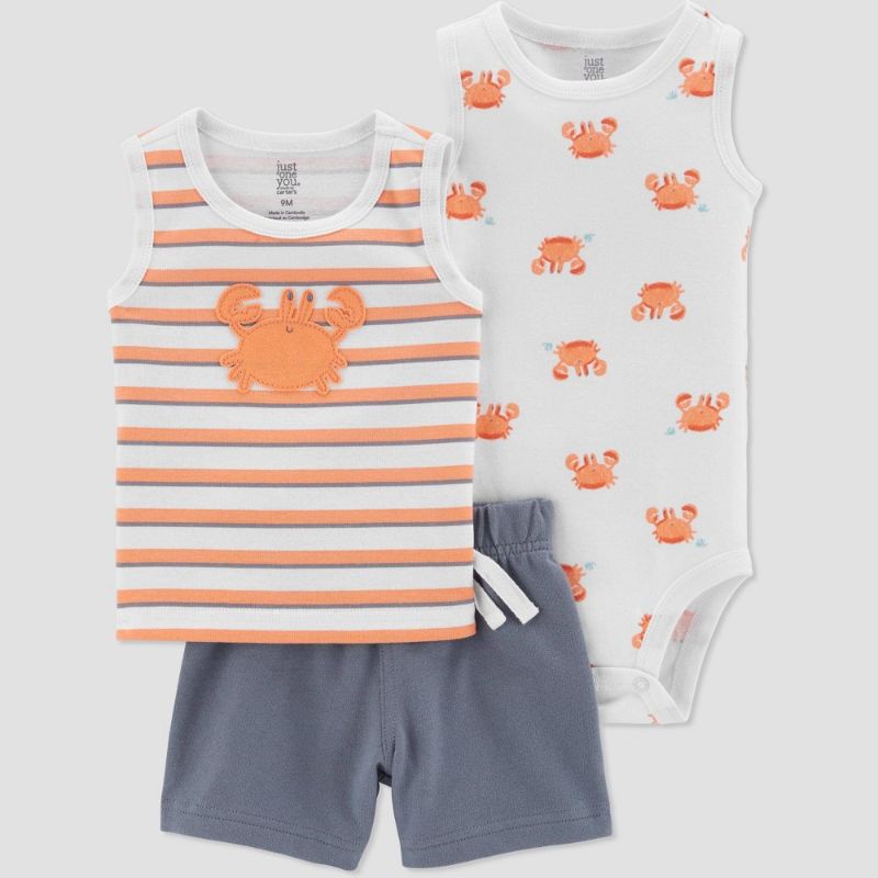 Photo 1 of Baby Boys' Crab Striped Top & Bottom Set - Just One You® Made by Carter's, SIZE 18M