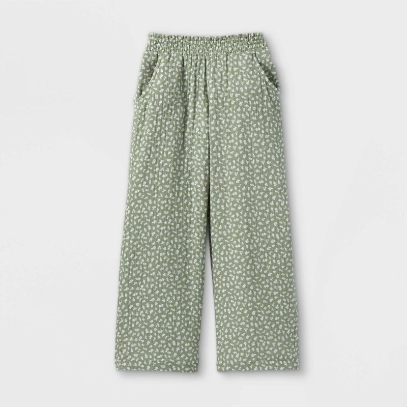 Photo 1 of Girls' Wide-Leg Gauze Pants - Cat & Jack™, SIZE XS 4/5