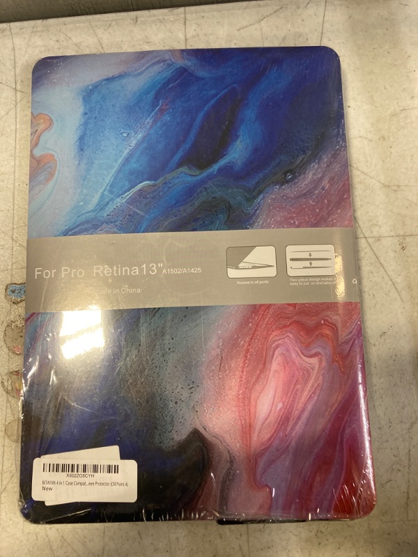 Photo 1 of RITAYAN Compatible with MacBook Pro Retina 13 inch Case 2015,2014,2013,2012 Release A1502 A1425 Plastic Hard Shell + Pouch + Keyboard Cover + Screen Protector (Oil Paint)
