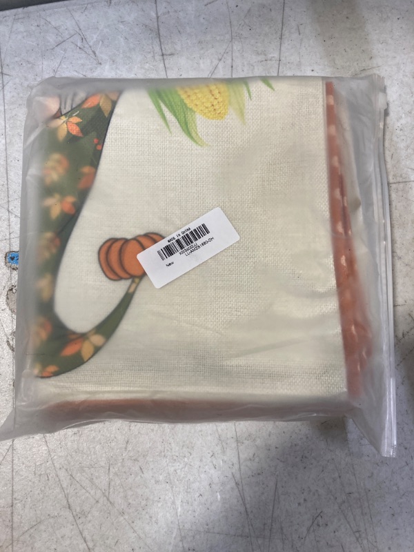 Photo 1 of 4 Pcs 18x18 Buffalo Plaid Pumpkin Gnomes Print Pillow Case for Thanksgiving Decorations Cotton Line Sofa Couch Throw Pillow Covers for Home Harvest Decor
