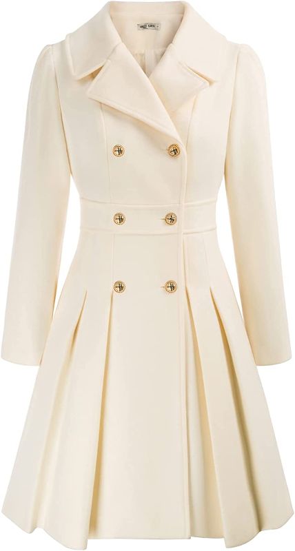 Photo 1 of GZYIGE WOMEN'S CLASSIC DOUBLE BREASTED LONG TRENCH COAT, SIZE 2XL