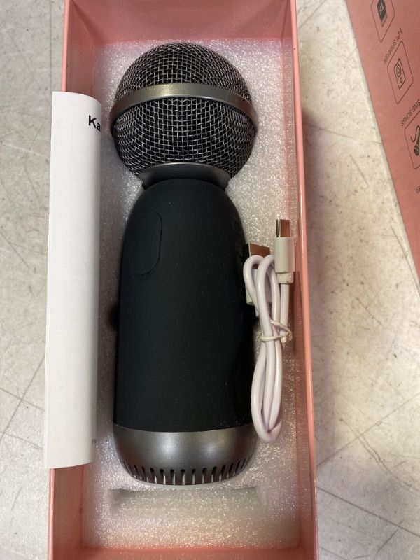 Photo 1 of Aokeo Wireless Microphones Bluetooth Speaker, Wireless Karaoke Mic for Kids Children Mic for Singing Portable Karaoke Machine Mic for Home Birthday Pa

