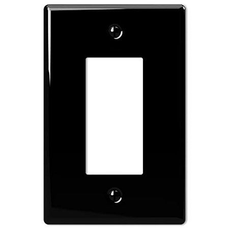 Photo 1 of Amerelle 3000RBK Metro Wallplate 1 Rocker Ceramic Black 1-Pack
