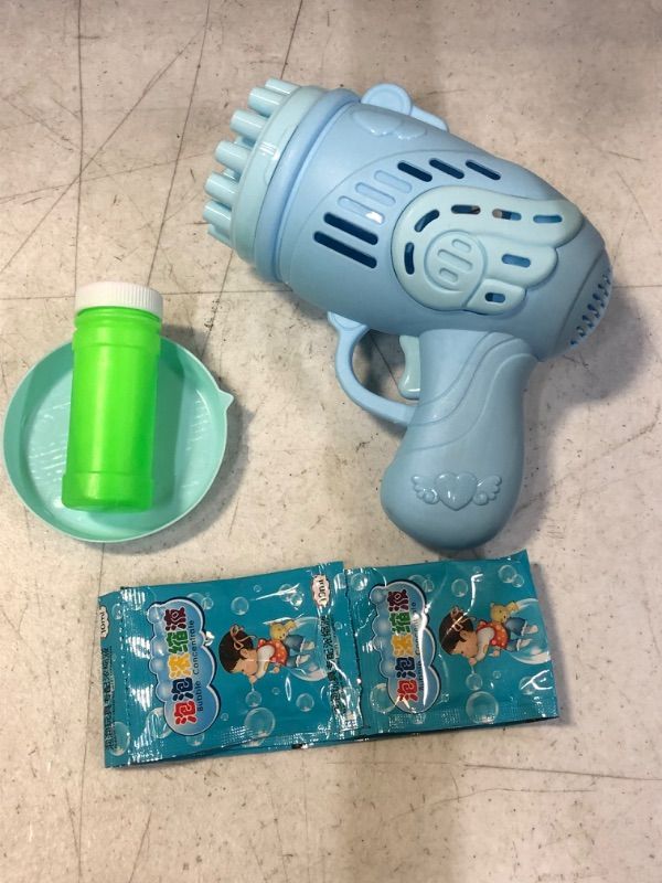 Photo 1 of 23 Holes Automatic Gatling Bubble Maker Kids Outdoor Electric Bubble Machine Toys

