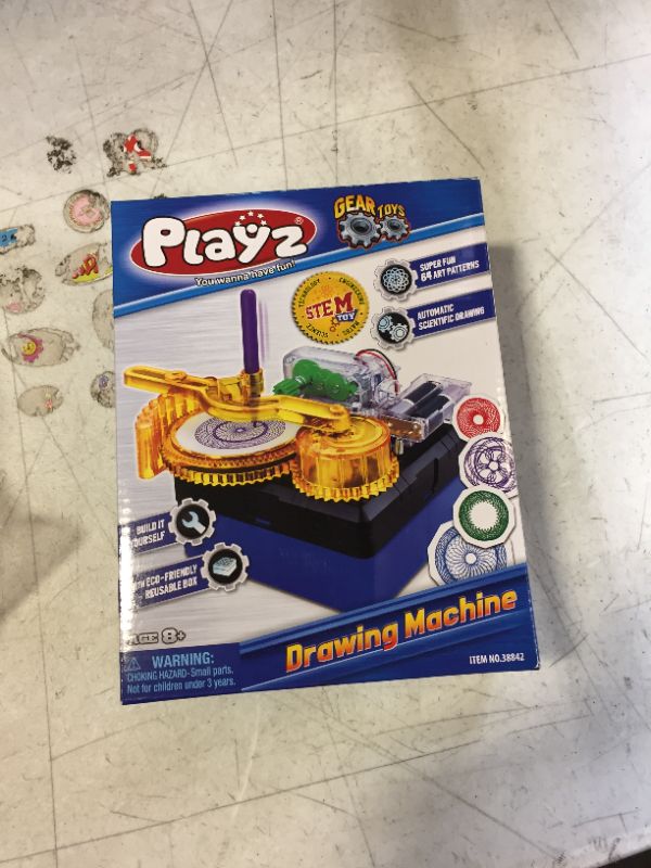 Photo 2 of Playz Electric Drawing Kit for Kids - Motorized DIY Doodle Board - Build Your Own Electronic Circuit Board Doodler Using a Science Kit for Kids Age 8-12 - Perfect Arts & Crafts Toy for Boys, & Girls