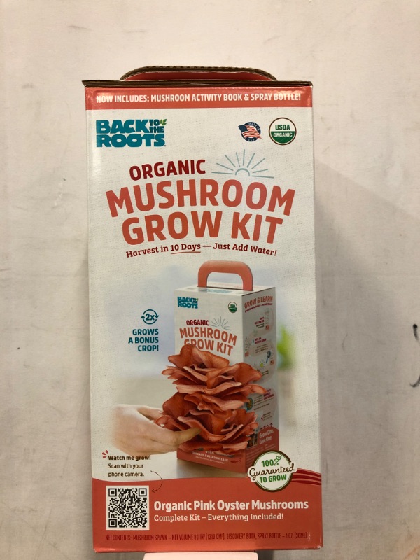 Photo 2 of Back to the Roots Organic Pink Mushroom Grow Kit, Harvest Gourmet Mushrooms In 10 Days Pink Oyster Mushroom Kit  