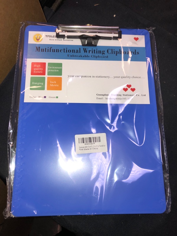 Photo 2 of 2 Pack Blue Plastic Clipboards/Durable Clipboard with Low Profile Clip,A4 Letter Size(12.5" x 9”)for Nurses, Doctors, Students, Classrooms, Offices