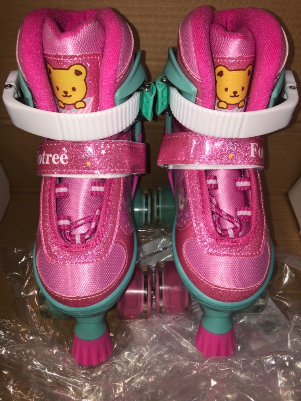 Photo 1 of Fotree Roller Skates for Girls with Light Up Wheels, Adjustable Kids Outdoor Skates, All 8 Wheels of Girl's Skates Shine, for Beginners
Size 31-34