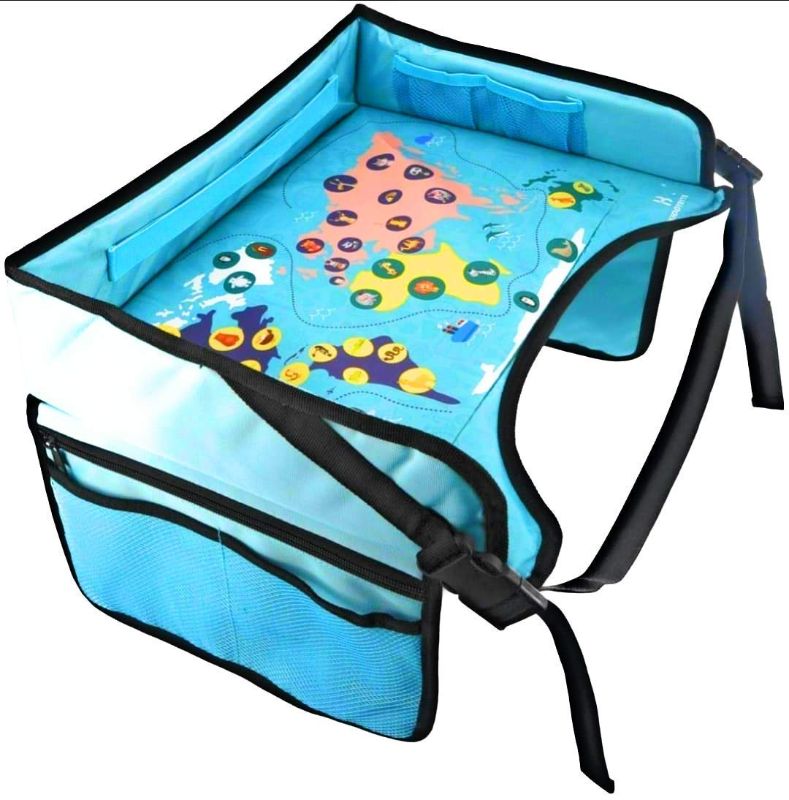 Photo 1 of Kids Travel Tray, Toddler Seat Activity Tray, Art Supplies Storage Pockets
