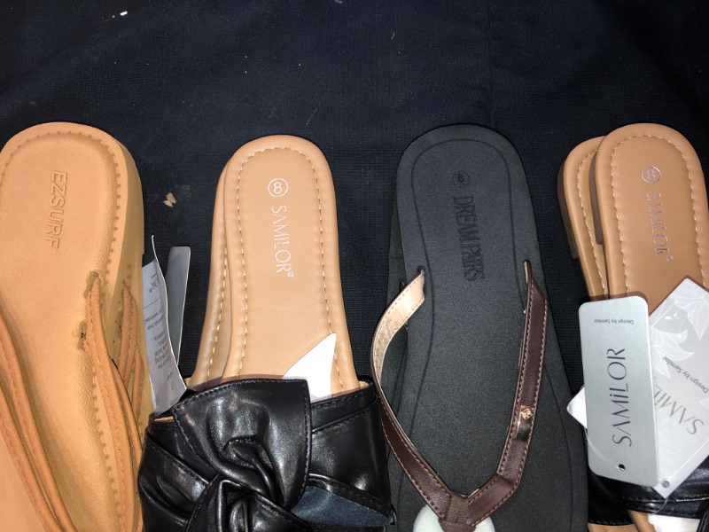 Photo 2 of Womens 4 Piece Sandal Bag lot 
Size 8 & 8 1/2