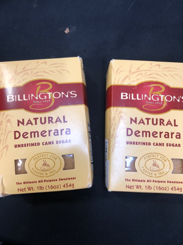 Photo 1 of Billington's Natural Demerara Unrefined Cane Sugar, 100 Count (Pack of 2)