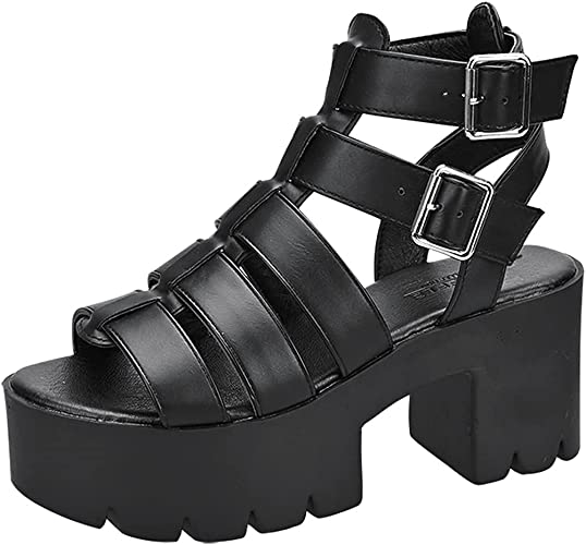 Photo 1 of READYSALTED Women's Cleated Chunky Platform Sandals in Open Toe Ankle Strap Block Heel(JAFFA)
Size 10