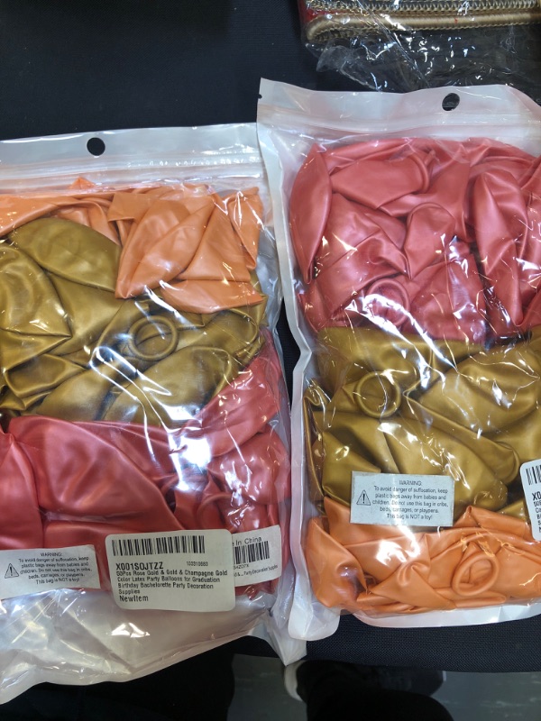 Photo 1 of 50Pcs Rose Gold & Gold & Champagne Gold Color Latex Party Balloons for Graduation Birthday Bachelorette Party Decoration Supplies
2 COUNT