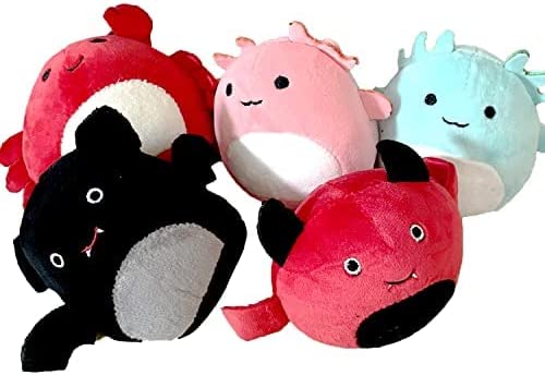 Photo 1 of 5pcs Mini Cartoon Plush Toy?Super Softbat, Crab, Stuffed Animal Plushies Doll Car Adornment?Gift for Kids Boy Girl's Birthdays, Halloween?Christmas ?Room Decoration
