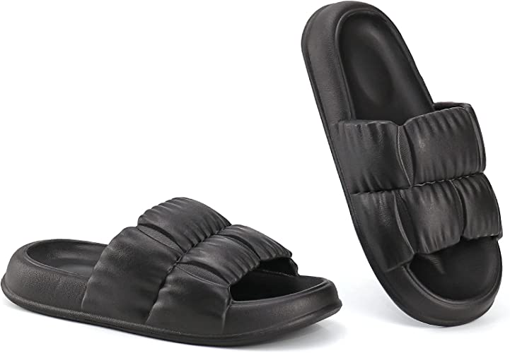 Photo 1 of Cloud Slides Sandals for Women Men Couple Valentines Cozy Comfortable Quick Drying Slippers for Indoor Outdoor Shower Spa Bath Pool Gym Walk Beach On Cloud Platform Sandals, SIZE 7-8 WOMEN/6-7 MEN
