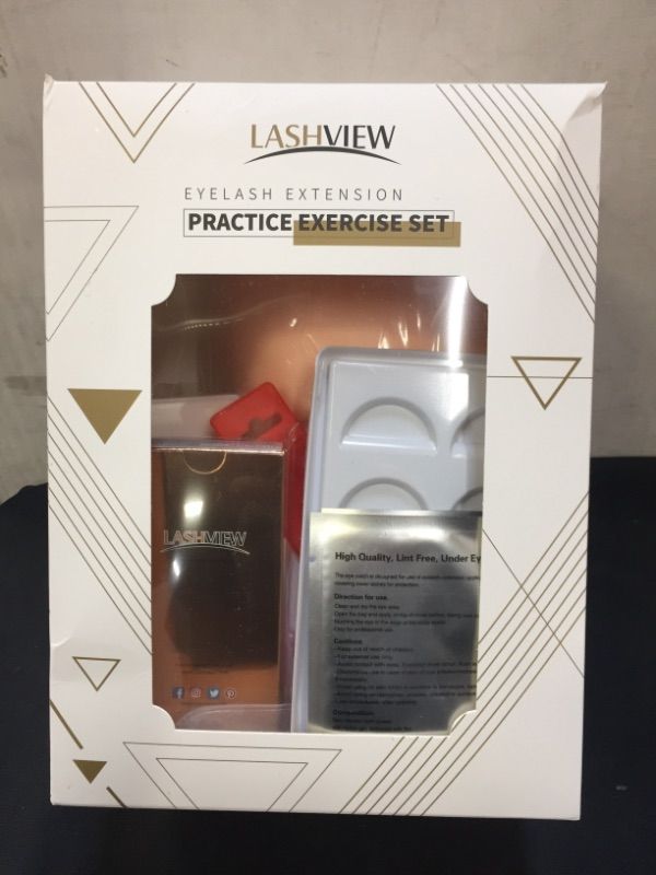 Photo 2 of LASHVIEW Eyelash Extension Kit,with Mannequin Head,Lash Extension Supplies for Beginners,Professional Eyelash Extension Kit with Mink Individual Eye Lashes Glue Tweezers Tools
, FACTORY SEALED