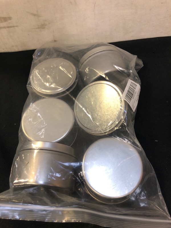 Photo 4 of 12 Pack Candle Tins, 4 oz (Golden) and 8 oz (Silver) Round Containers with Lids for Candle Making, Balms Gels Storage
