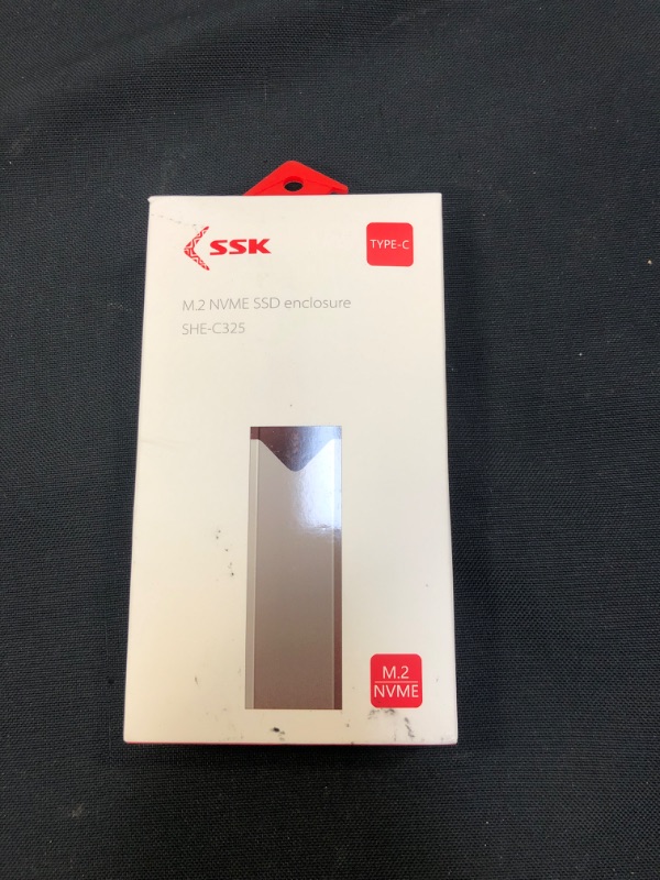 Photo 2 of SSK Aluminum M.2 NVME SSD Enclosure Adapter, USB 3.1 Gen 2 (10 Gbps) ( USED ITEM )