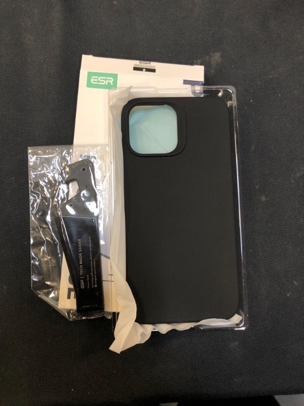 Photo 1 of ESR Cloud Soft Case Compatible with iPhone 13 Pro Max Case (2021) (6.7 Inch), Liquid Silicone Case, Slim and Shockproof with Anti-Scratch Microfiber Lining, Black
