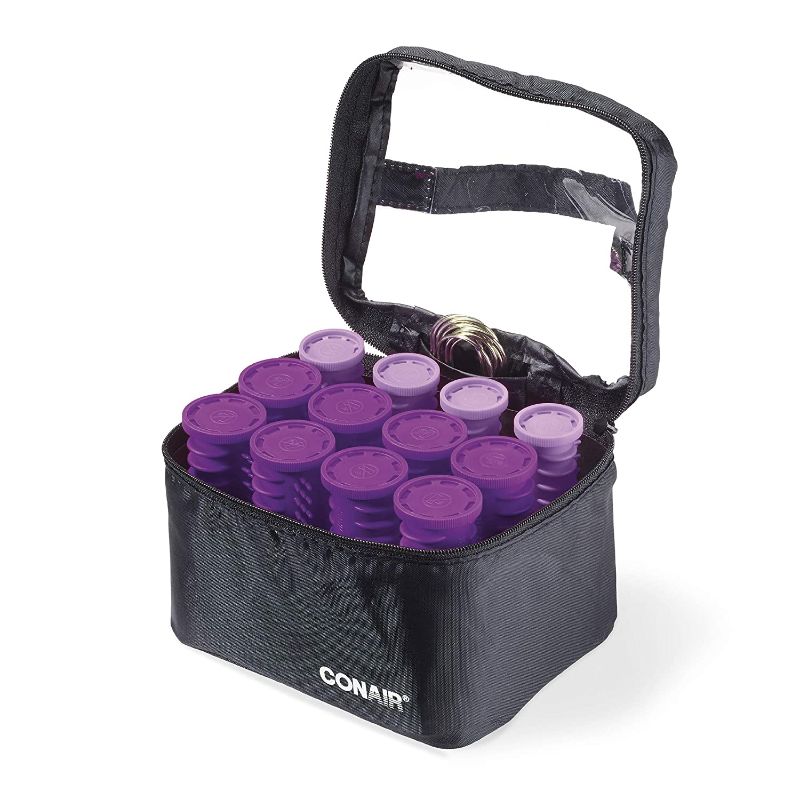 Photo 1 of Conair Instant Heat Compact Hot Rollers w/ Ceramic Technology; Black Case with Purple Rollers
