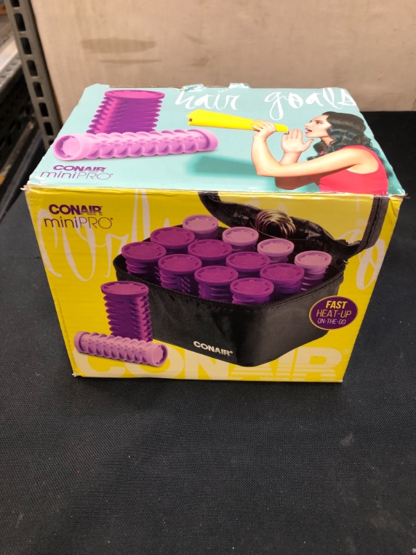 Photo 2 of Conair Instant Heat Compact Hot Rollers w/ Ceramic Technology; Black Case with Purple Rollers
