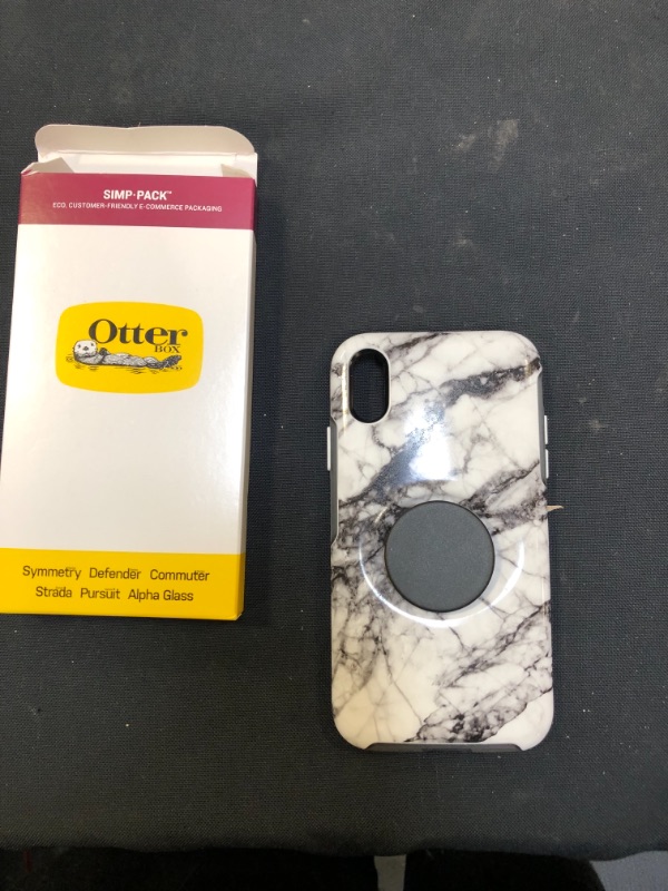 Photo 2 of OtterBox + POP Case for Apple iPhone XR - White Marble
