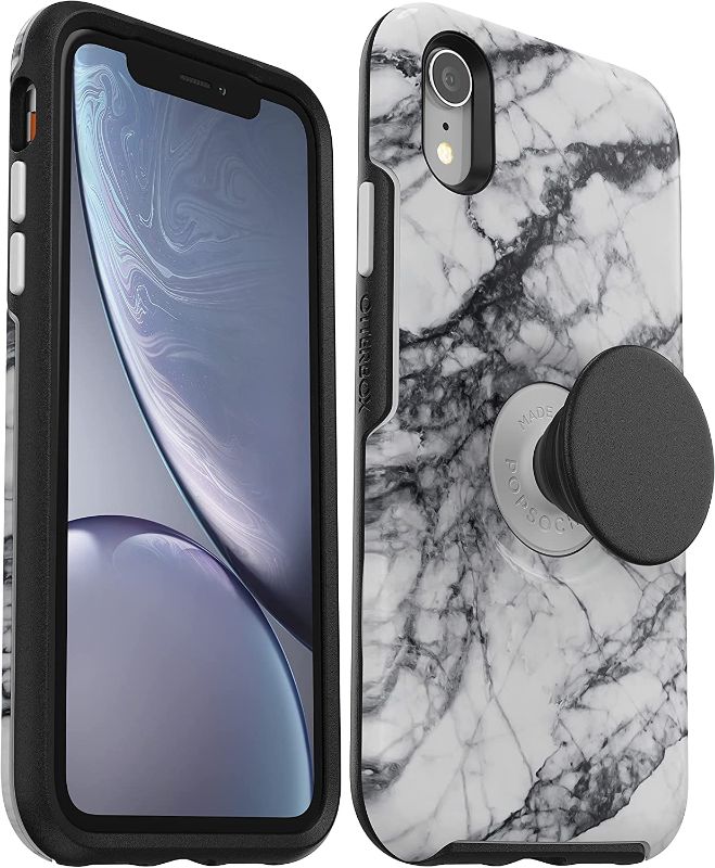 Photo 1 of OtterBox + POP Case for Apple iPhone XR - White Marble
