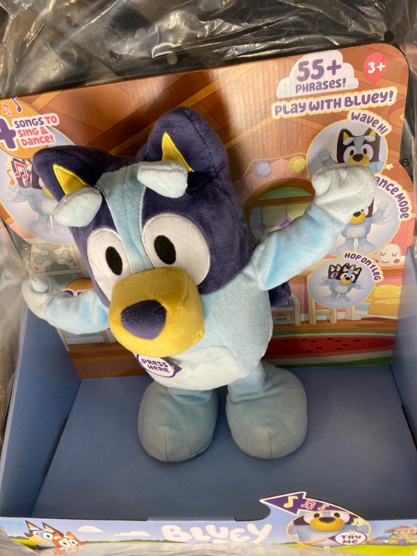 Photo 3 of Bluey Dance and Play 14" Animated Plush | Over 55 Phrases and Songs, Multicolor