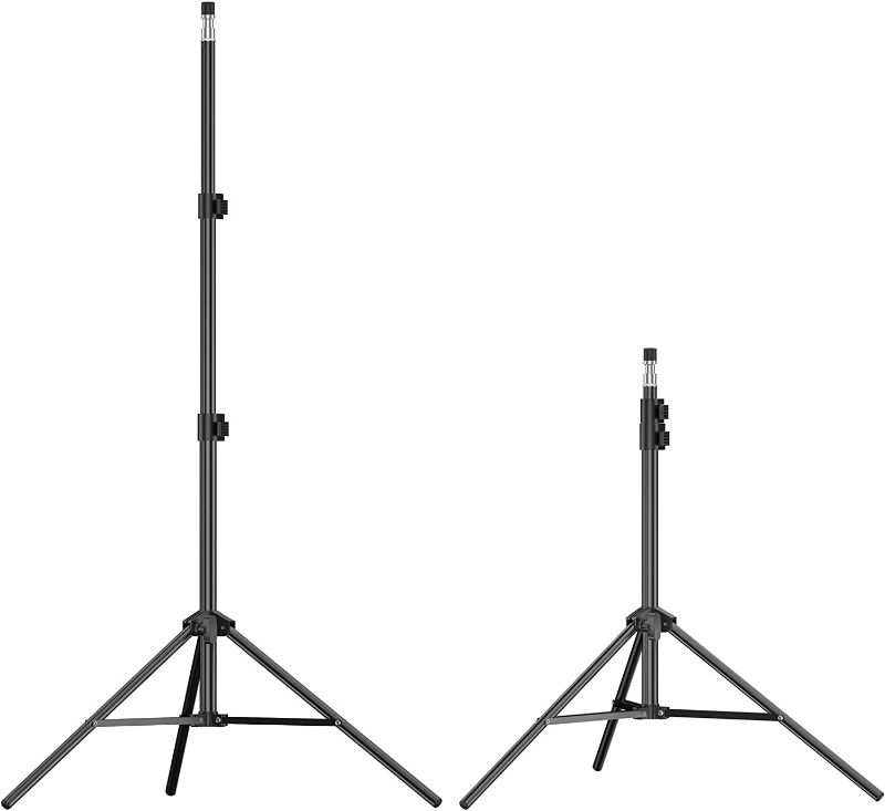 Photo 1 of EMART 7 Ft Light Stand for Photography, Portable Photo Video Tripod Stand, Lighting Stand with Carry Case for Speedlight, Flash, Softbox, Umbrella, Strobe Light, Camera, Photographic Portrait - 2 Pack