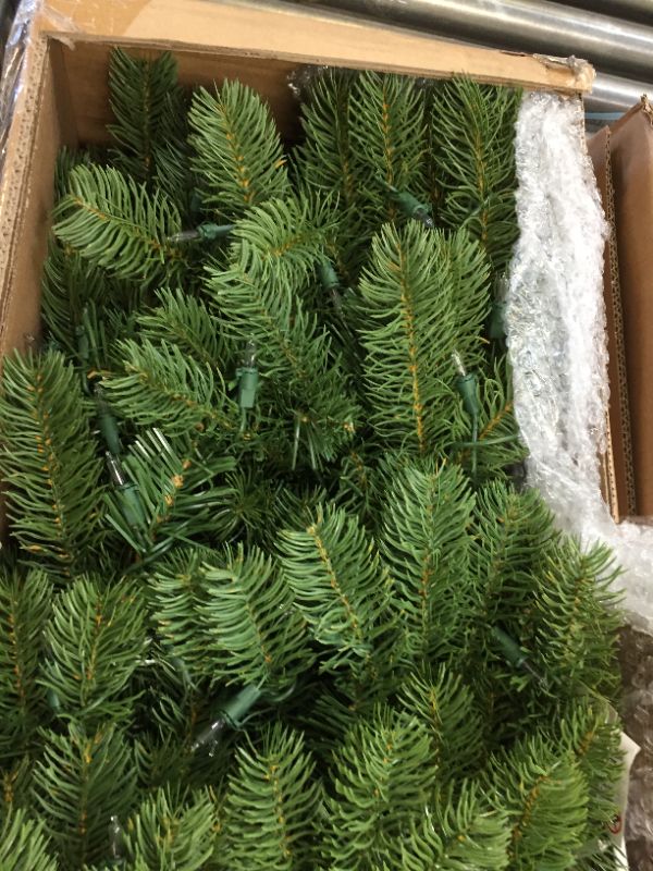 Photo 4 of 6.5 ft. Downswept Douglas Slim Fir Artificial Christmas Tree with Clear Lights