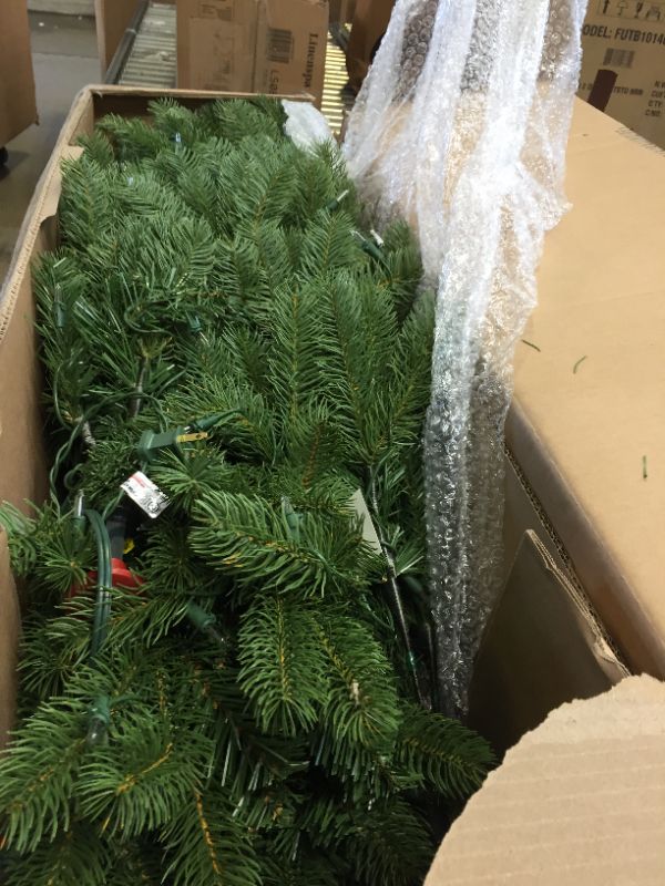 Photo 3 of 6.5 ft. Downswept Douglas Slim Fir Artificial Christmas Tree with Clear Lights