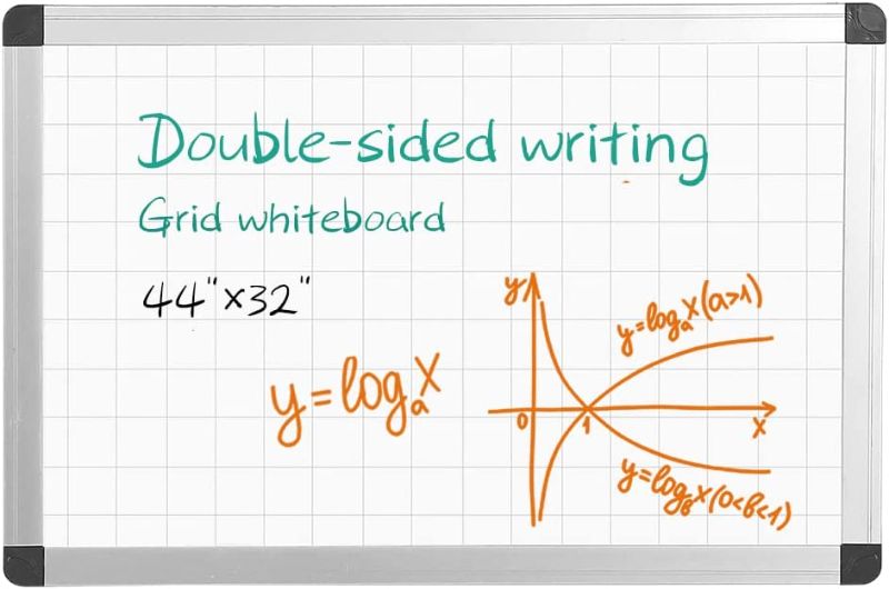 Photo 1 of Whiteboard 32" x 44" Double-Sided White Board Calendar Dry Erase, Small Monthly Calendar Whiteboard for Wall?Erasable Family Schedule Planner for Meeting Office Home School…
