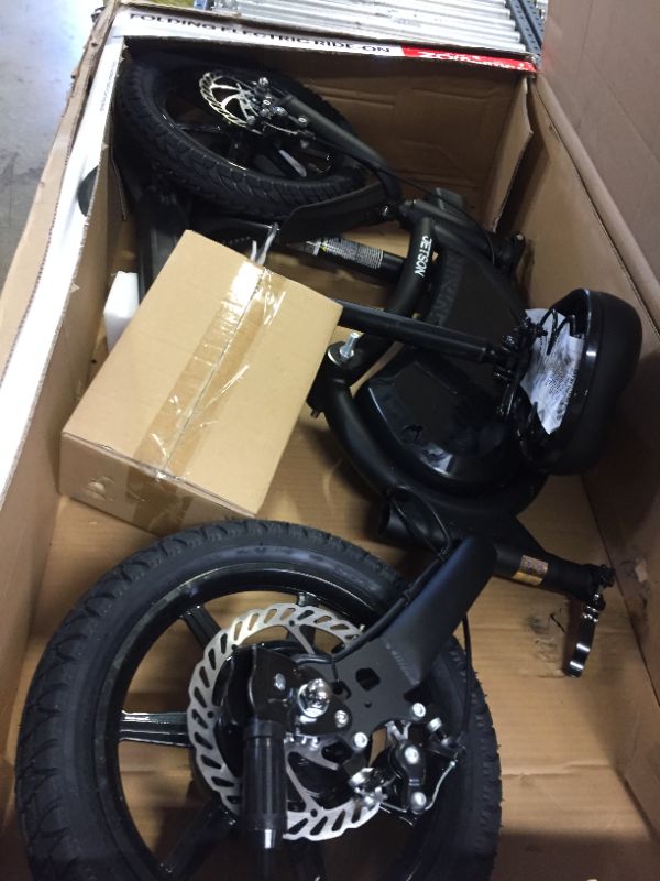 Photo 1 of Jetson Bolt Adult Folding Electric Ride On, Foot Pegs, Easy-Folding, Built-in Carrying Handle, TURNS ON AND WHEEL SPINS, NOT VERY STRONG 