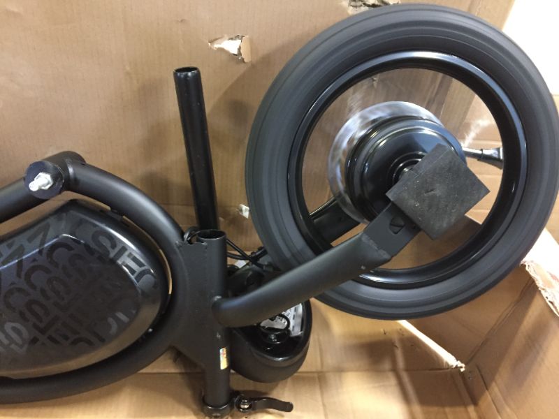 Photo 5 of Jetson Bolt Adult Folding Electric Ride On, Foot Pegs, Easy-Folding, Built-in Carrying Handle, TURNS ON AND WHEEL SPINS, NOT VERY STRONG 