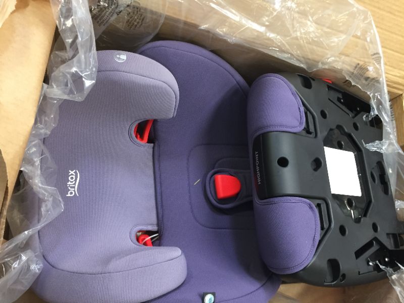 Photo 3 of Britax Highpoint Backless Belt-Positioning Booster Seat, SafeWash Purple Ombre, MINOR USE, NO CUP HOLDER