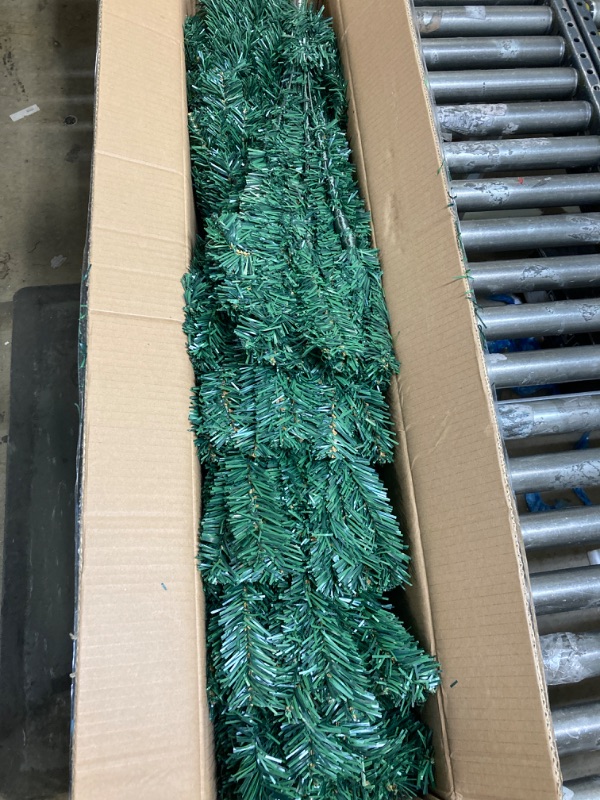 Photo 2 of 6 Ft Premium Christmas Tree with 1200 Tips for Fullness - Artificial Canadian Fir Full Bodied Christmas Tree with Metal Stand, Lightweight and Easy to Assemble 6FT