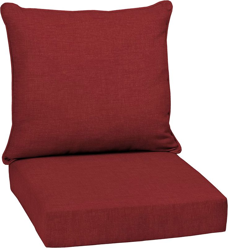 Photo 1 of Arden Selections Outdoor Deep Seating Cushion Set 24 x 24, Ruby Red Leala
