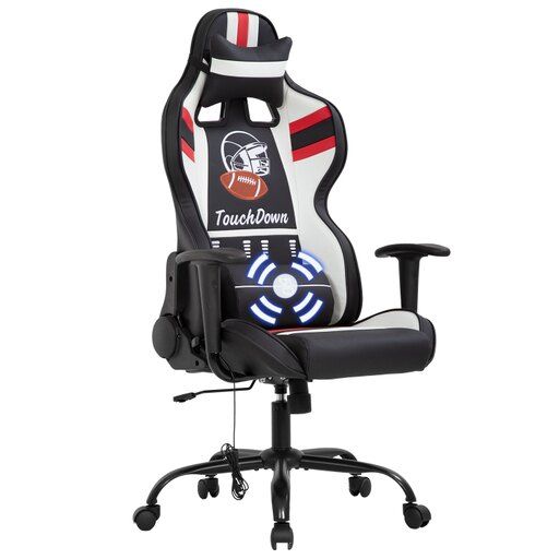 Photo 1 of Gaming Chair Massage Office Chair Racing Computer Chair with Lumbar Support Headrest Armrest Task Rolling Swivel Ergonomic PU Leather Adjustable Desk
