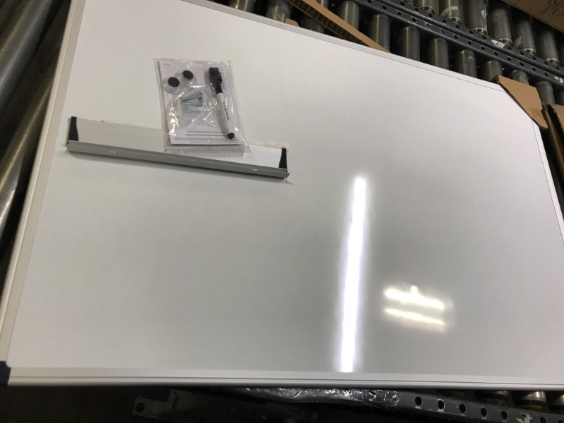 Photo 2 of Amazon Basics Magnetic Dry Erase White Board, 36 x 24-Inch Whiteboard  