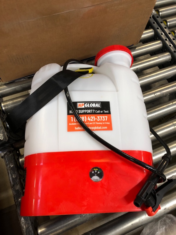 Photo 1 of 4.2 Gallon Solar & Battery Powered Backpack Sprayer - Solar Rechargeable, 8 Nozzles, 240ml Measuring Bottle, 100PSI Cutoff Pressure, Long Battery Life, Wide Mouth, High-Pressure Hose, Trigger Lock