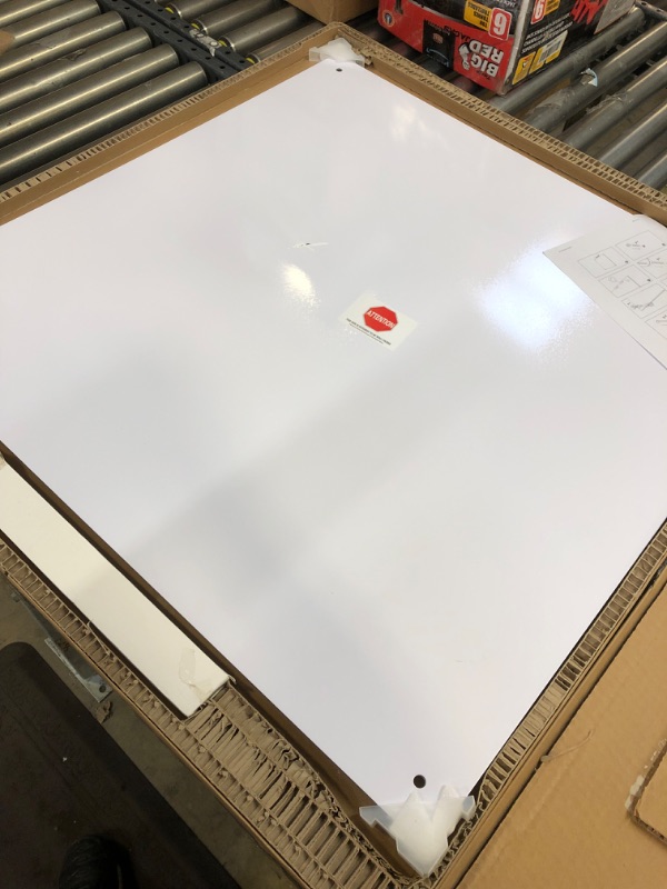 Photo 2 of U Brands Glass Dry Erase Board, 35 x 35 Inches, White Frosted Non-Magnetic Surface, Frameless 35" x 35"----------minor scuff on the back of the item 