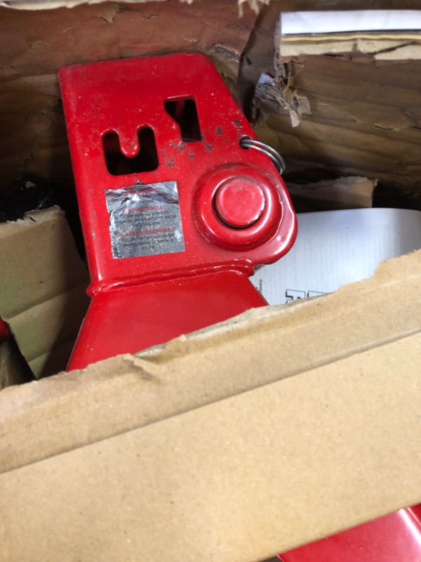 Photo 1 of BIG RED T46002A Torin Steel Jack Stands: Double Locking, 6 Ton (12,000 lb) Capacity, Red, 1 Pair Double Locking Red----------minor scuffs on the top side of the item 