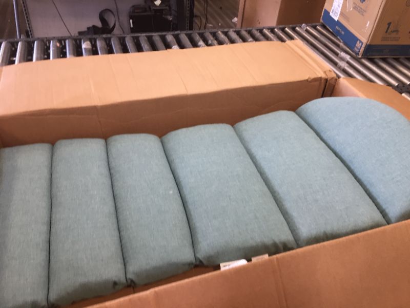 Photo 2 of Arden Selections Oceantex Outdoor Adirondack Cushion 19 x 21.5, Seafoam Green 50 x 21.5 Adirondack Seafoam Green