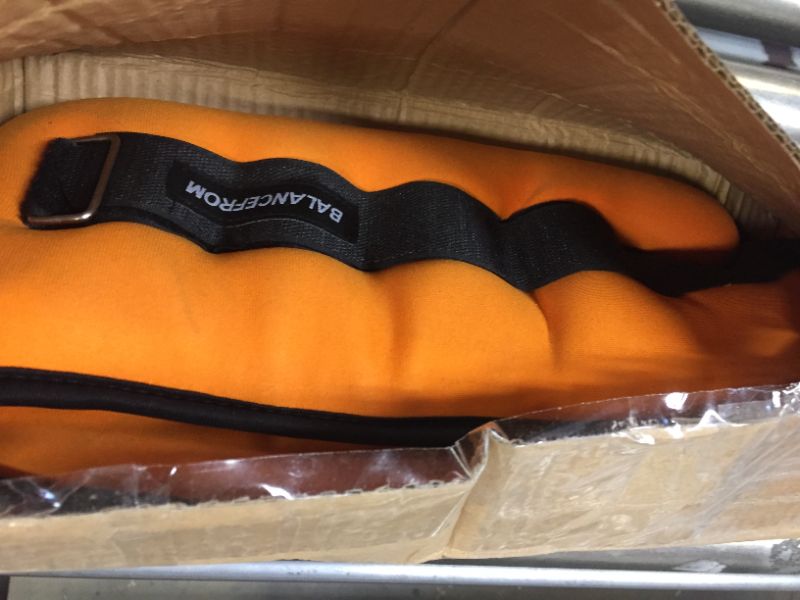 Photo 2 of BalanceFrom Fully Adjustable Ankle Wrist Arm Leg Weights H: Orange 20lbs Per Pair