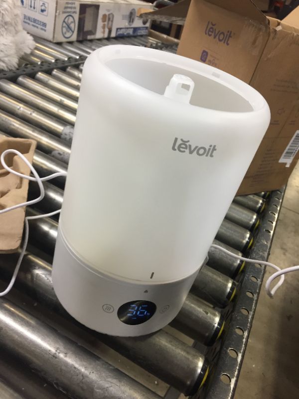 Photo 1 of LEVOIT Smart Cool Mist Humidifiers for Bedroom, Top Fill Essential Oil Diffuser, Auto Humidity Adjustment with Sensor, Remote Control, Ideal for Baby Nursery and Plants, Quiet, Ultrasonic, 3L, White
